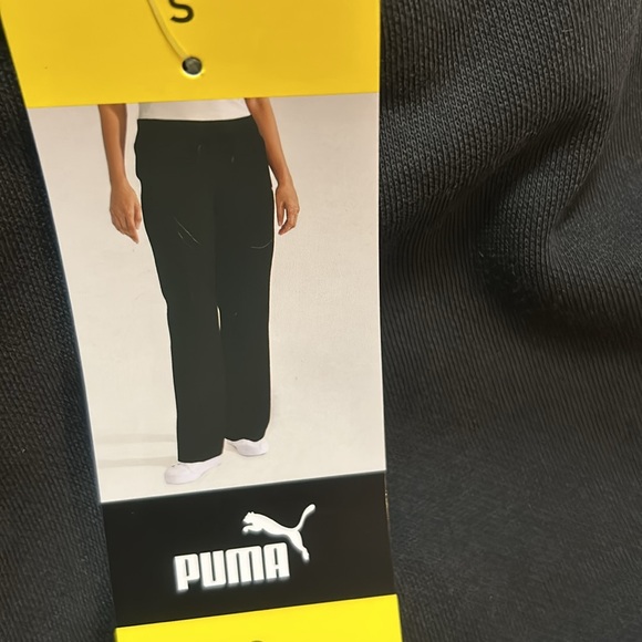 Puma Pants - Puma Ladies Fleece Straight Leg Pants Black Size S Inseam 30.5” NWT